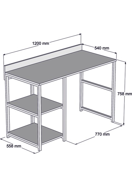 Stil 120 cm Çalışma Masası