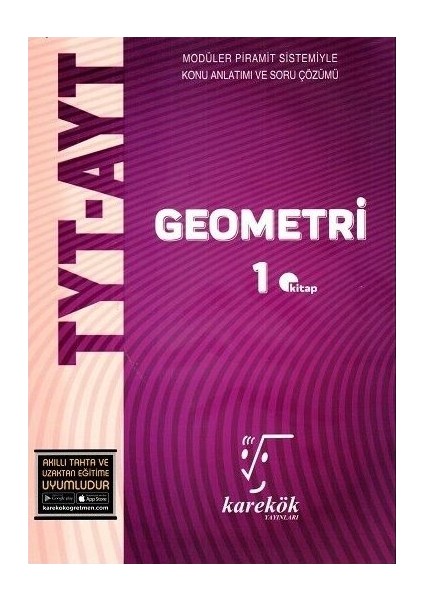 Karekök Yayıncılık TYT AYT Geometri 1. Kitap Konu Anlatımı Soru Bankası