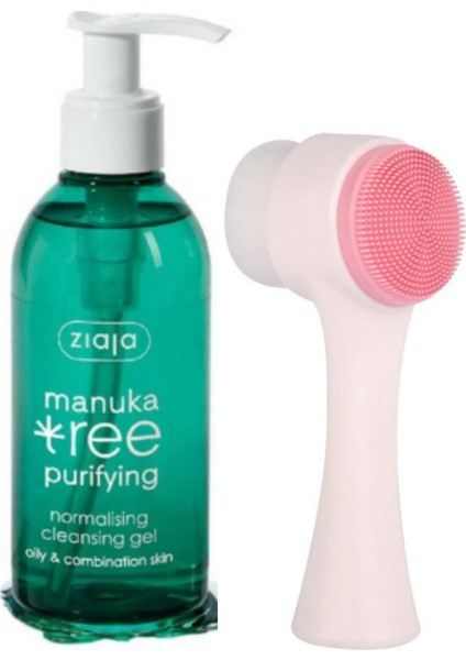 Zıaja Manuka Akneli Cilt Temizleme Jeli 200 ml ve Cilt Temizleme Fırçası
