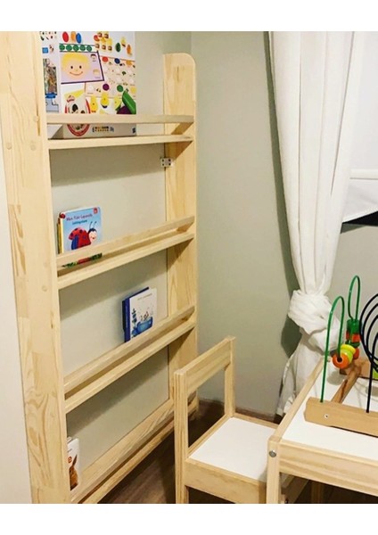 Ahşap Montessori 4 Raflı Kitaplık fiyatları
