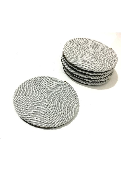 Gri Bardak Atlığı Dekoratif 6'lı Set