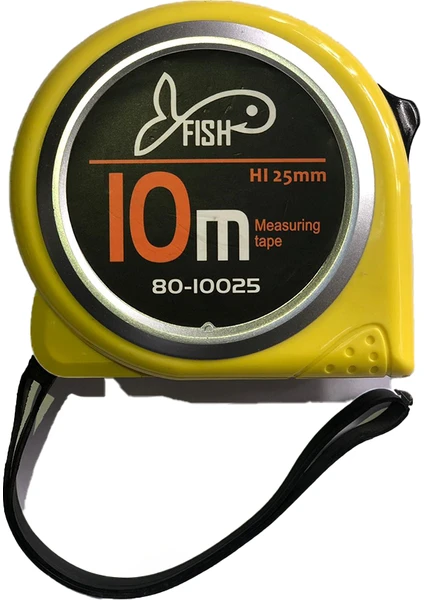 Fi̇sh Fish Çelik Şerit Metre,10 mt x 25MM