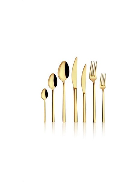 Titanyum Gold 36 Parça Çatal Kaşık Bıçak Takımı