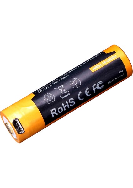 Arb-L2 18650 Li-Ion 2600 Mah USB Pil