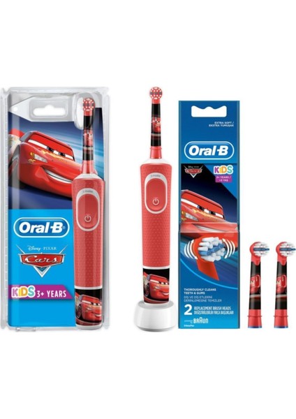 Çocuklar Için Cars Şarj Edilebilir Diş Fırcası + Cars 2'li Yedek Başlık