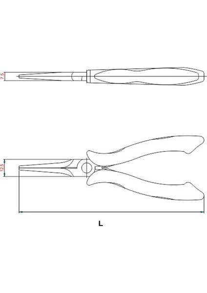 ş 125MM Elektronikçi Uzun Kargaburun