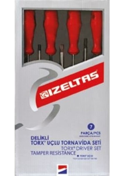 ş Delikli Torx Uçlu Tornavida Seti 7 Parça