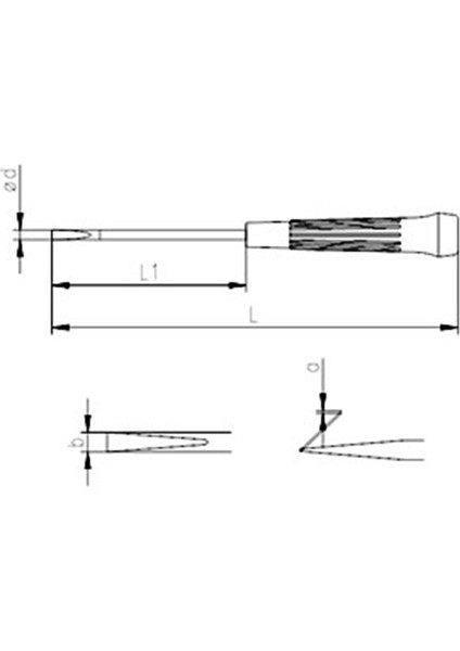 ş 3X125 Elektronikçi Düz Uçlu Klemens Tornavida