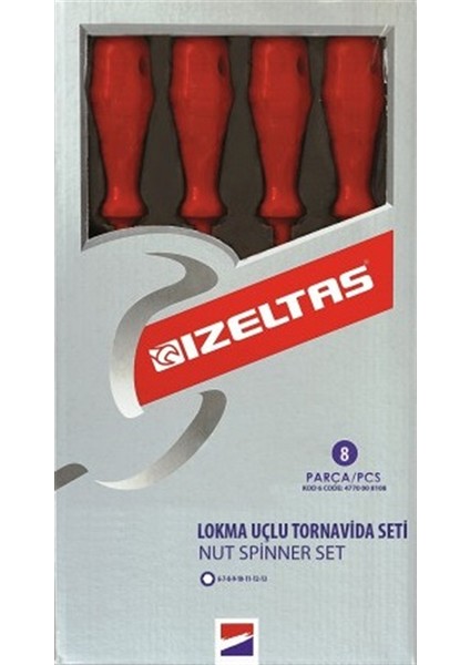 ş Lokma Uçlu Tornavida Seti 8 Parça