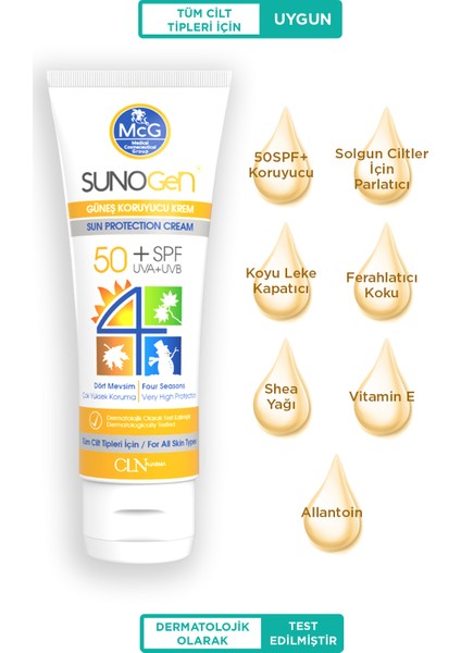 Yeni Sunogen Güneş Kremi Spf 50
