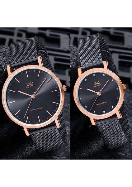 QC301J006Y Hasır Kordonlu Sevgili Çift Kol Saatleri