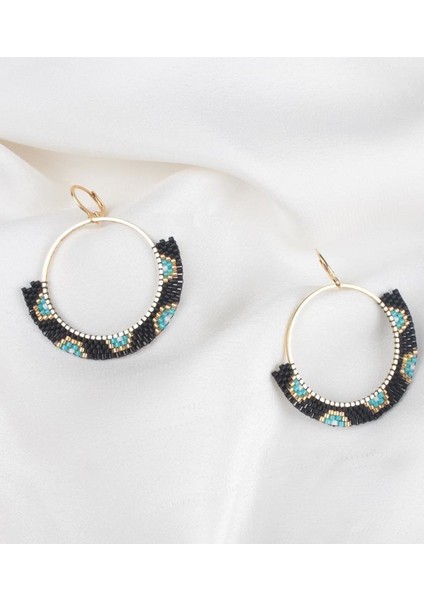 Miyuki Küpe Etnik Siyah