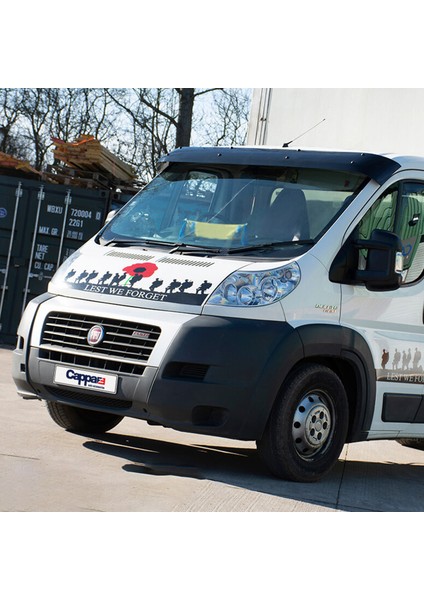 Fiat Ducato Ön Cam Güneşliği Siperlik Vizör Şapka Terek (Abs) Parlak Siyah 2006-2014
