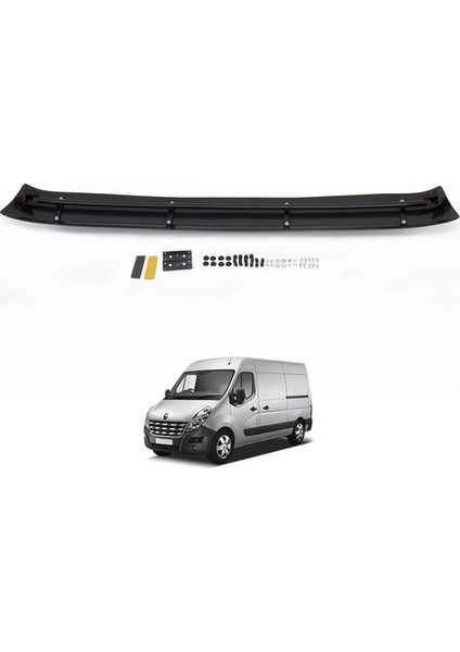 Nissan NV400 Ön Cam Güneşliği Siperlik Vizör Şapka Terek (Abs) Parlak Siyah 2010 ve Sonrası
