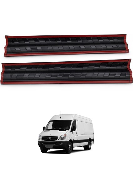 Mercedes Sprinter W906 Kapı Eşiği Koruma (ABS) Mat Siyah 2 Parça 2006-2014