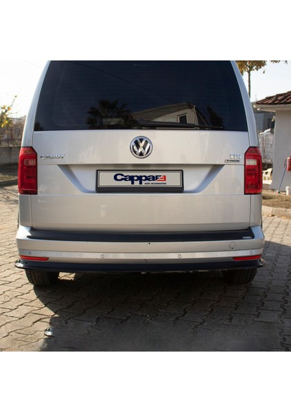Volkswagen Caddy Arka Tampon Eşiği Koruma (ABS) Mat Siyah 2015-2020
