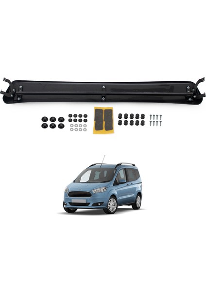 Ford Courier Ön Cam Güneşliği Siperlik Vizör Şapka Terek (Abs) Parlak Siyah 2014 ve Sonrası