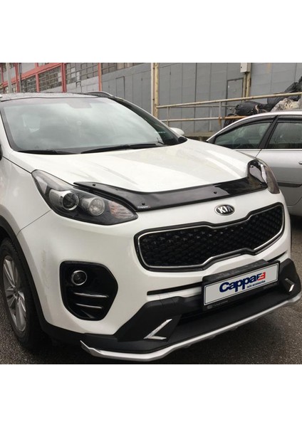 Kia Sportage Ön Kaput Koruyucu Rüzgarlık Deflektör Akrilik ABS 4mm Parlak Siyah 2016 ve Sonrası fırsatları