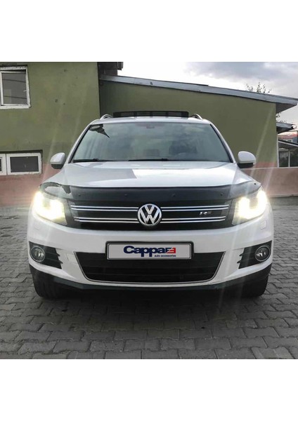 Volkswagen Tiguan Ön Kaput Koruyucu Rüzgarlık Deflektör Akrilik ABS 4mm Parlak Siyah 2012-2015 fırsatları