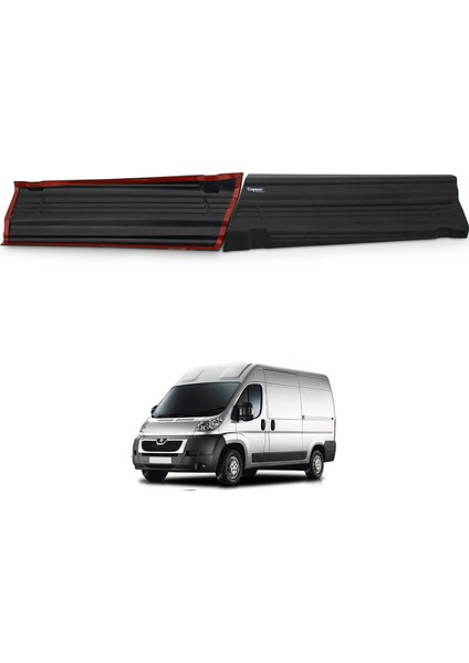 Peugeot Boxer Kapı Eşiği Koruma (ABS) Mat Siyah 2 Parça 2006-2014