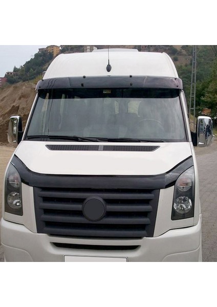 Volkswagen Crafter Ön Cam Güneşliği Siperlik Vizör Şapka Terek (Abs) Parlak Siyah 2006-2012