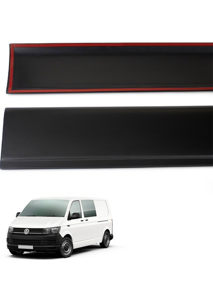 Volkswagen T6 Transporter Dodik Seti UV Katkılı (ABS) K.Ş. Sağ Sürgülü Mat Siyah 11 Parça 2015-2020