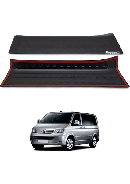 Volkswagen T5 Transporter Kapı Eşiği (ABS) 2 Parça Mat Siyah 2003-2009