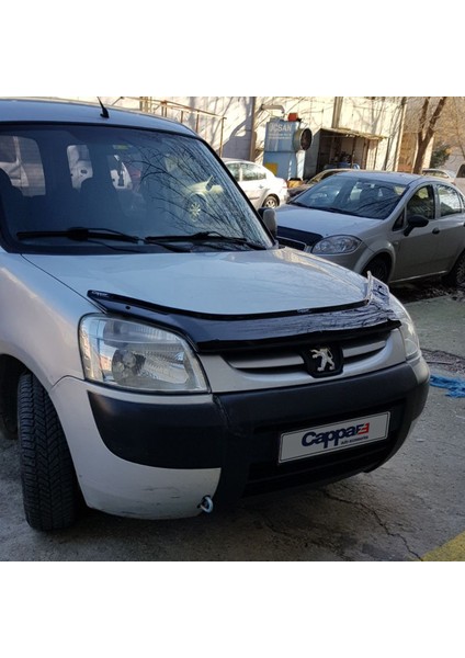 Peugeot Partner Ön Kaput Koruyucu Rüzgarlık Deflektör Akrilik ABS 4mm Parlak Siyah 2004-2008 indirimleri