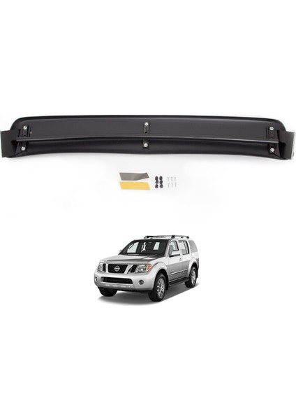 Nissan Pathfinder Ön Cam Güneşliği Siperlik Vizör Şapka Terek (Abs) Parlak Siyah 2005-2014