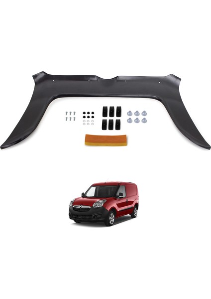 Opel Combo Ön Kaput Koruyucu Rüzgarlık Deflektör Akrilik ABS 4mm Parlak Siyah 2011-2017 fiyatları