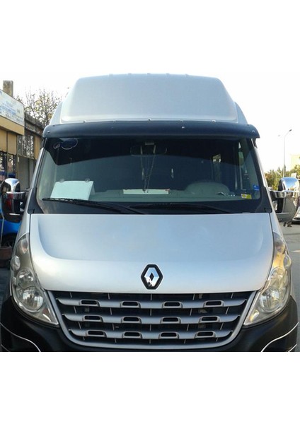 Renault Master Ön Cam Güneşliği Siperlik Vizör Şapka Terek (Abs) Parlak Siyah 2010-2014