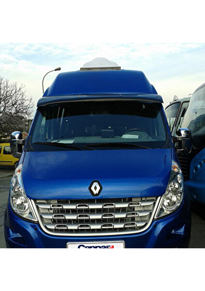 Renault Master Ön Cam Güneşliği Siperlik Vizör Şapka Terek (Abs) Parlak Siyah 2010-2014