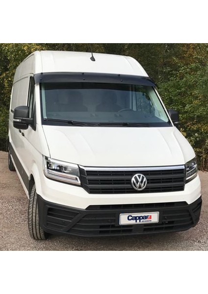 Volkswagen Crafter Ön Cam Güneşliği Siperlik Vizör Şapka Terek (Abs) Parlak Siyah 2018 ve Sonrası