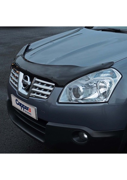 Nissan Qashqai Ön Kaput Koruyucu Rüzgarlık Deflektör Akrilik ABS 4mm Parlak Siyah 2007-2010 indirimleri