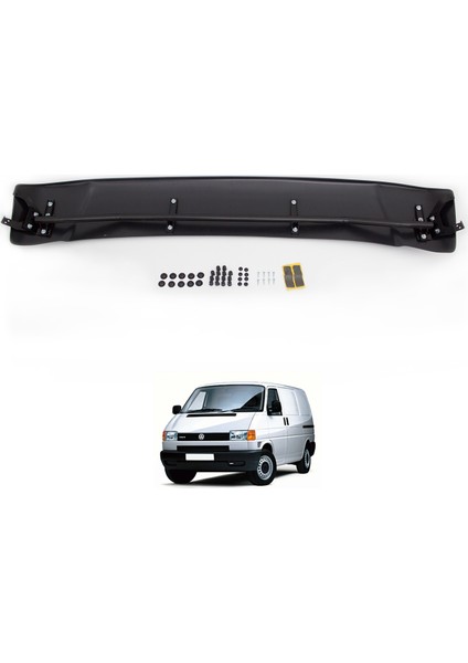 Volkswagen T4 Transporter Ön Cam Güneşliği Siperlik Vizör Şapka Terek (Abs) Parlak Siyah 1995-2003