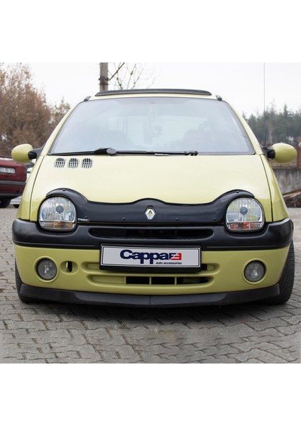 Renault Twingo Ön Kaput Koruyucu Rüzgarlık Deflektör Akrilik ABS 4mm Parlak Siyah 1993-2002