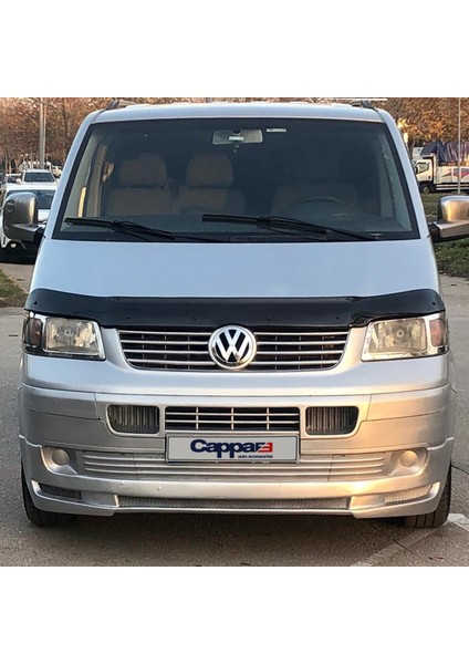 Volkswagen T5 Ön Kaput Koruyucu Rüzgarlık Deflektör Akrilik ABS 4mm Parlak Siyah 2003-2009