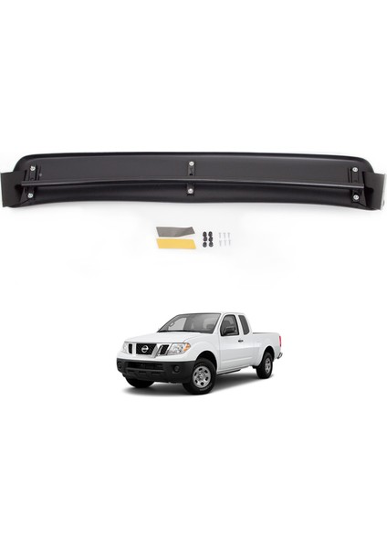 Nissan Navara Ön Cam Güneşliği Siperlik Vizör Şapka Terek (Abs) Parlak Siyah 2006-2015