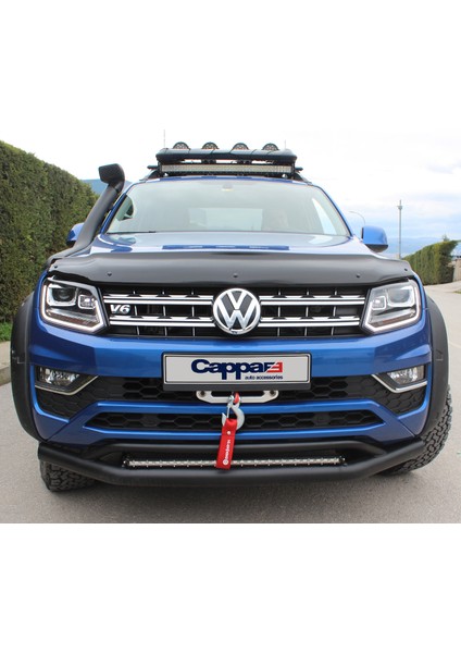 Volkswagen Amarok Ön Kaput Koruyucu Rüzgarlık Deflektör Akrilik ABS 4mm Parlak Siyah 2010 ve Sonrası
