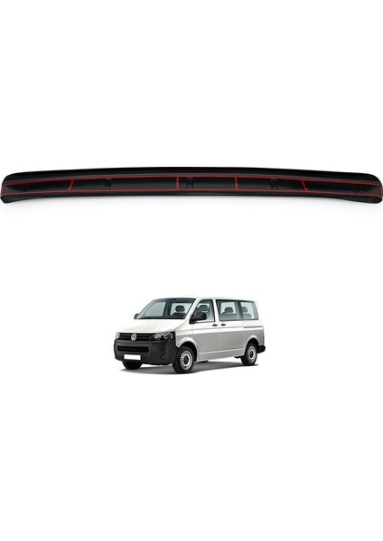 Volkswagen T5 Transporter Arka Tampon Eşiği Koruma Akrilik (ABS) Parlak Siyah 2009-2014