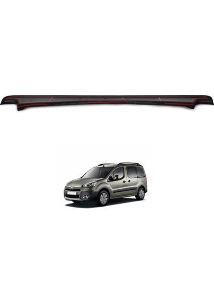 Peugeot Partner Arka Tampon Eşiği Koruma (ABS) Mat Siyah 2009-2015