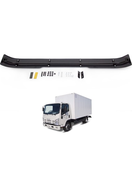 Isuzu NPR Ön Cam Güneşliği Siperlik Vizör Şapka Terek (Abs) Parlak Siyah 2010 ve Sonrası