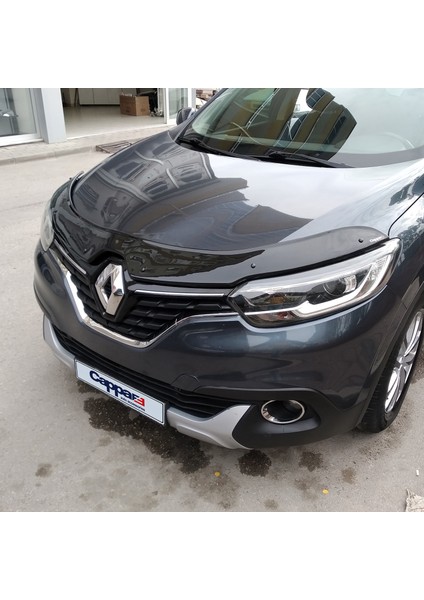 Renault Kadjar Ön Kaput Koruyucu Rüzgarlık Deflektör Akrilik ABS 4mm Parlak Siyah 2012-2020