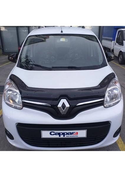 Renault Kangoo Ön Kaput Koruyucu Rüzgarlık Deflektör Akrilik ABS 4mm Parlak Siyah 2014 ve Sonrası
