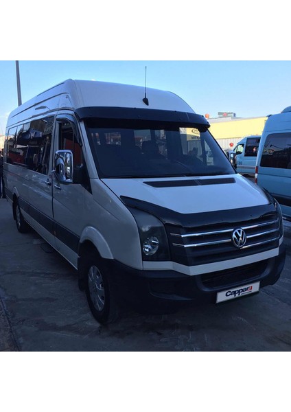 Volkswagen Crafter Ön Cam Güneşliği Siperlik Vizör Şapka Terek (Abs) Parlak Siyah 2012-2017