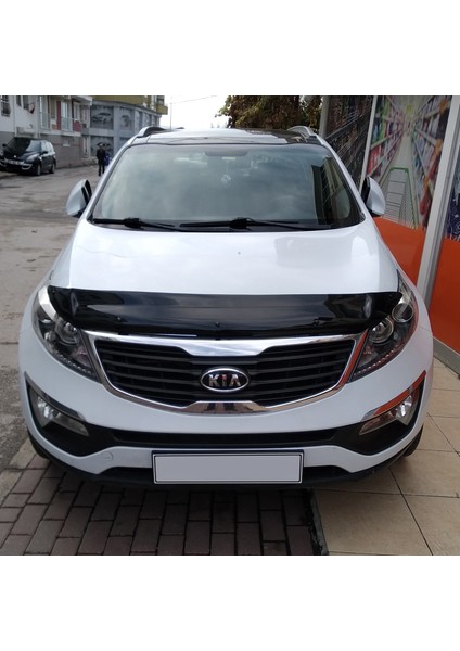 Kia Sportage Ön Kaput Koruyucu Rüzgarlık Deflektör Akrilik ABS 4mm Parlak Siyah 2011-2015