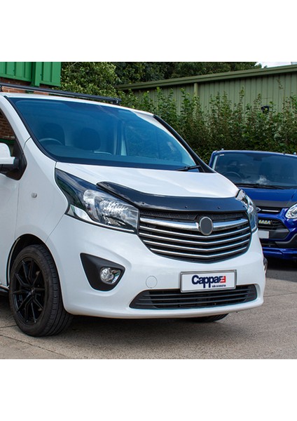 Opel Vivaro Ön Kaput Koruyucu Rüzgarlık Deflektör Akrilik ABS 4mm Parlak Siyah 2014-2018