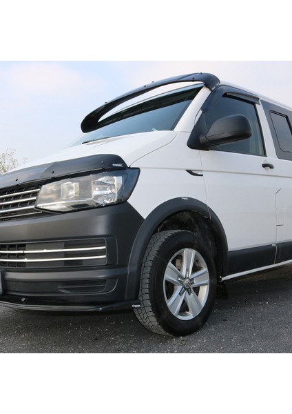 Volkswagen T6 Trasnporter Ön Cam Güneşliği Siperlik Vizör Şapka Terek (Abs) Parlak Siyah 2015 ve Sonrası
