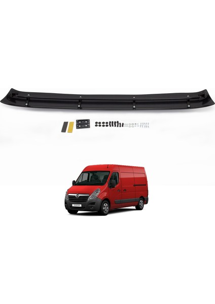 Opel Movano Ön Cam Güneşliği Siperlik Vizör Şapka Terek (Abs) Parlak Siyah 2010 ve Sonrası