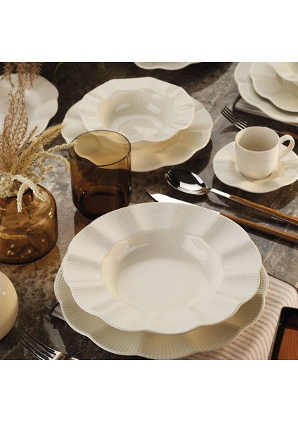 Milena Krem Filesiz 83 Parça Yemek Takımı